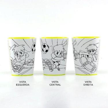 Imagem de Copo para Colorir Color Cup Futebol - Amarelo 10cm - 01 unidade - Rizz