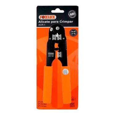 Imagem de Alicate Crimpador N 8 Crimpar Cabo De Rede Acr1 Rj45 Foxlux