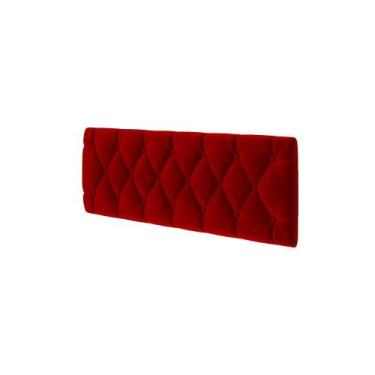 Imagem de Cabeceira Estofada Cama Box Solteiro 90 cm Paris - Magazine L, Vermelh
