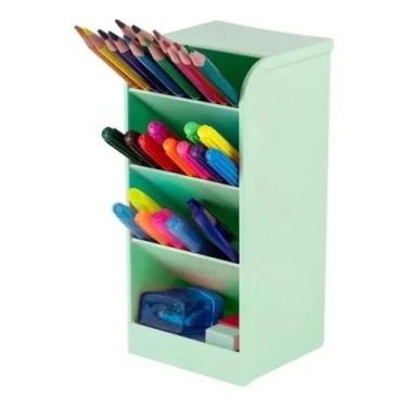 Imagem de Organizador Diagonal Porta Caneta Multiuso Mesa Escritório - Papelaria