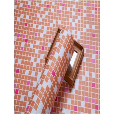 Imagem de Autoadesivo Papel De Parede Pastilha De Vidro 2mx61cm Com Textura Fosc