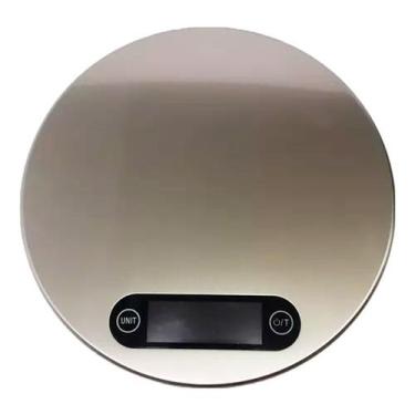 Imagem de Balança Digital para Cozinha de Inox 10kg - Redonda - 1 unidade - Well