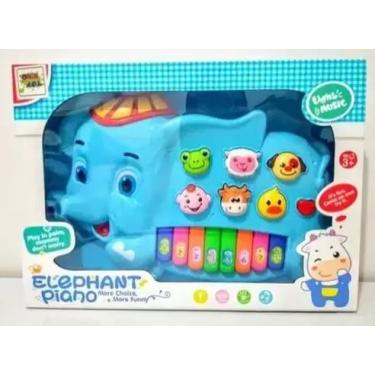 Imagem de Piano Musical Infantil Elefante Luz E Som . - toys