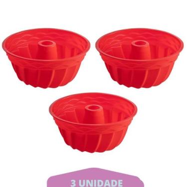 Imagem de Kit 3 Formas Redonda de Silicone Sortida Espiral Sobremesa - QUALITY H