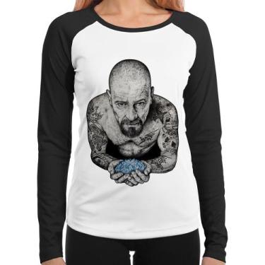 Imagem de Baby Look Raglan Walter White Tattoo Heisenberg Manga Longa - Foca na 