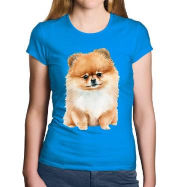 Imagem de Baby Look Algodão Cachorro Spitz Alemão Lulu da pomerânia - Foca na Mo