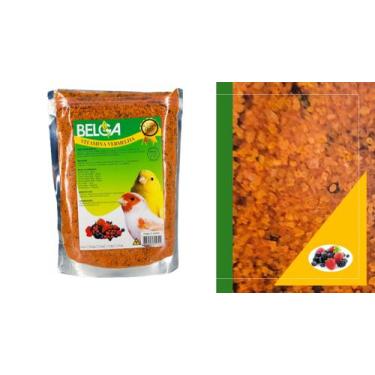 Imagem de Kit 2 Rações/ Passarinho Canários Pintassilgo Vitamina Vermelha Frutas