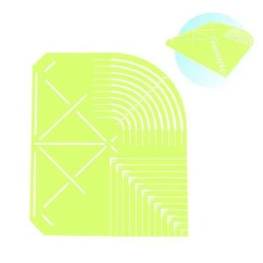 Imagem de Régua 3 em 1 Curvas Canto Mitrado Caixa de Leite Verde - Levolpe