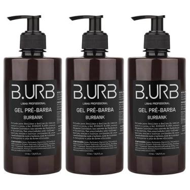 Imagem de Kit 3 Gel Pré Barba Burbank 500mL Profissional Bancada Barbearia Barba