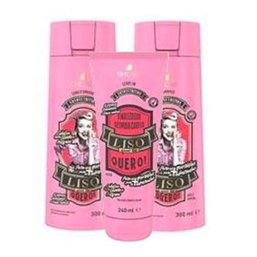 Imagem de Shampoo + Condicionador + Creme para Pentear para Cabelos Lisos, Rebel