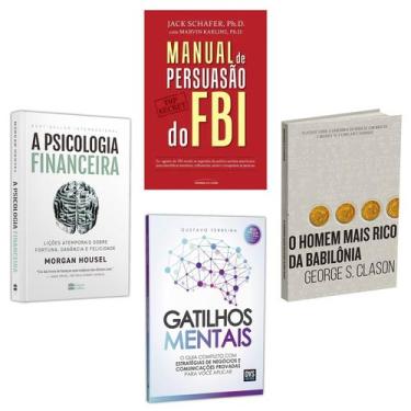 Imagem de Kit 4livros, Gatilhos Mentais,Psicologia Financeira,Homem Mais Rico,Ma