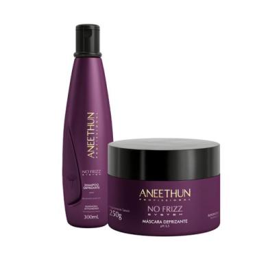 Imagem de Kit Aneethun No Frizz System Shampoo 300ml + máscara 250g