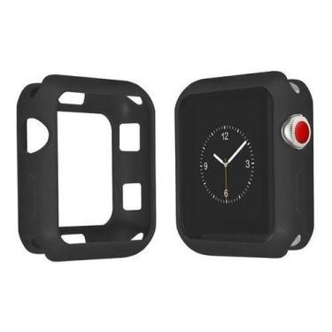 Imagem de Capa Silicone Case Apple Watch e Iwo 2 3 4 5 6 44mm Preto - 4life