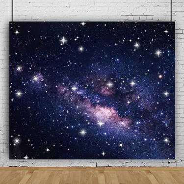 Imagem de Fundo do espaço sideral, 3 x 2,4 m, universo, galáxia, nebulosa, para fotografia, crianças, meninos, tema astronauta, aniversário, decoração de chá de bebê, estrelas brilhantes, cenário estrelado