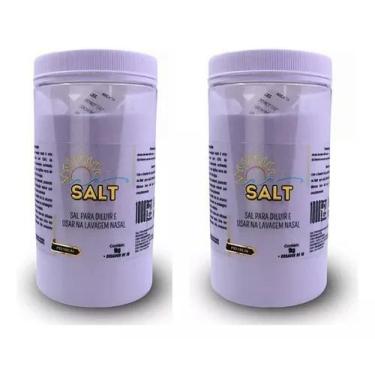 Imagem de Cloreto De Sódio 1kg Para Lavagem Nasal Soro Em Pó Kit C/2 - Sea Salt