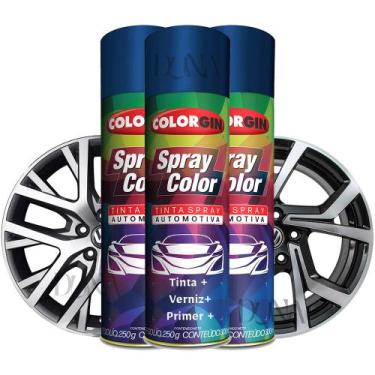 Imagem de Tinta Spray Para Rodas Colorgin Primer Tinta e Verniz 300ml, Amarelo I