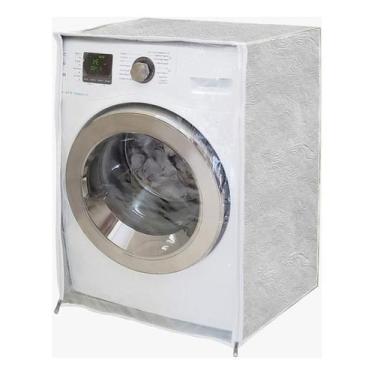 Imagem de Capa Impermeável P/ Máquina De Lavar Lisa C/ Ziper E Visor - ZEM