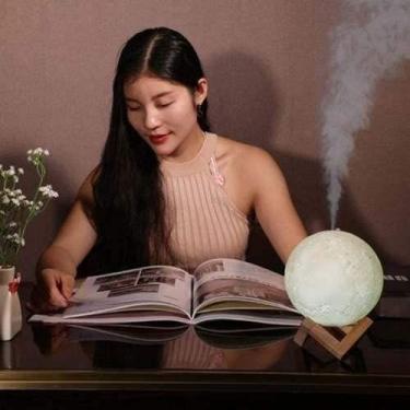 Imagem de Luminária Lua Cheia Colorido Abajur Led Usb Touch 14cm - BCS