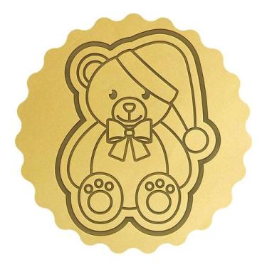 Imagem de Cortador Biscoito Urso Baby com Gorro Natal - DOCE IMPRESSO,  5cm