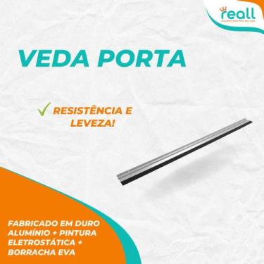 Imagem de Friso de vedação em Alumínio - 100 cm - Cinza - Kit c/ 2 pçs - Reall