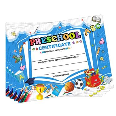 Imagem de Certificados de pós-graduação pré-escolar suprimentos de graduação 21 x 28 cm - Certificado colorido de jardim de infância para crianças, professores e estudantes, pacote com 25