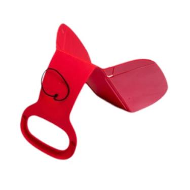 Imagem de Dynwave Trenó de neve Trenó de neve Brinquedo de inverno portátil Presente ao ar livre Prático Trenó de neve de inverno Tobogã Trenó de areia para meninos e, Vermelho