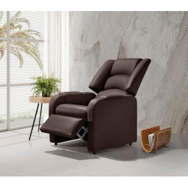 Imagem de Poltrona Do Papai Reclinável Confortável Suécia - Corino Marrom