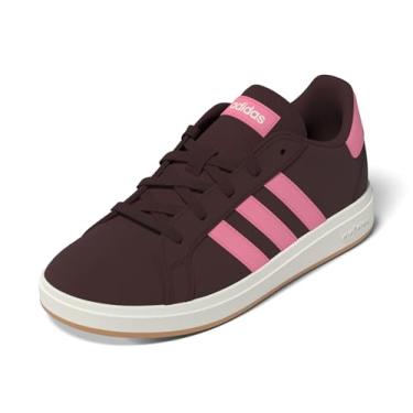Imagem de adidas Tênis esportivo unissex infantil Grand Court 2.0, Aurora Ruby/Bliss Pink/Off White, 7 Big Kid