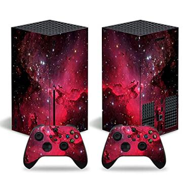 Imagem de Skin Sticker for Xbox Series X Console, Full Set Vinyl Decal Protective Wrap Cover for Wireless Controller (Red)