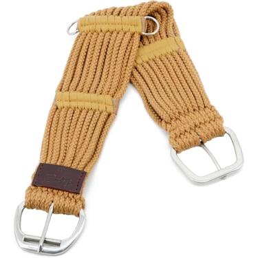 Imagem de Jeereal Western Cinch Equine Girth, Algodão Blend Strand Saddle Roper Horse Cinch com fivela de rolo de aço inoxidável, suprimentos para equitação ocidental (86 cm)