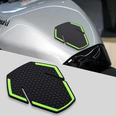 Imagem de LEDISHUN Protetor de adesivo protetor lateral para tanque de combustível para motocicleta para veículo Kawasaki 2024-2025 ELIMINADOR; ELIMINATOR SE; Ninja E-1 Z e-1 (verde)