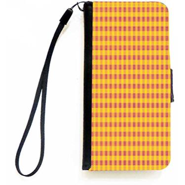 Imagem de Rikki Knight Capa carteira com aba magnética para iPhone 5c da Grunge Honey Pink Squares