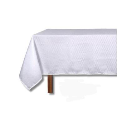Imagem de Toalha mesa limpa facil Jacquard Branca Regina Quadrada 1,40 - Argivai