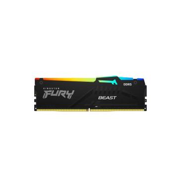 Imagem de Memória Gamer Kingston Fury Beast 16GB DDR5 5200MHz RGB - KF552C40BBA-16