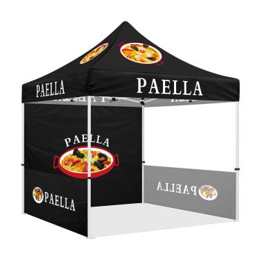 Imagem de Barraca personalizada 25 x 25 cm com logotipo comercial e opções de parede lateral para Paella (ou qualquer design personalizado)