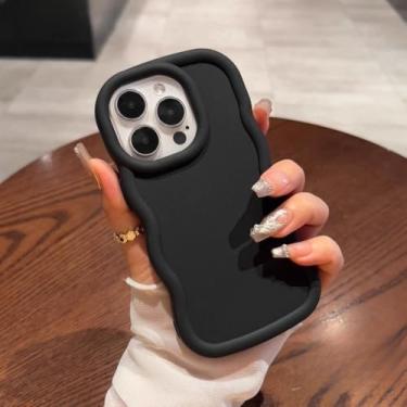 Imagem de Para oneplus 12 12r 11r ace 3 2 capa de telefone onda colorida capa de silicone de cor sólida, preta, para oneplus ace 3