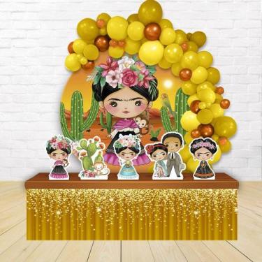 Imagem de kit festa painel redondoDecoração Frida Kahlo 1,50 Diâmetro - IMPAKTO 