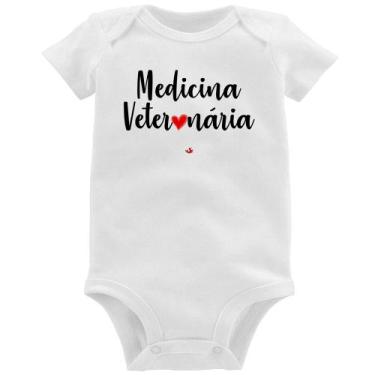 Imagem de Body Bebê Medicina Veterinária por amor - Foca na Moda, Branco, G