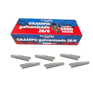 Imagem de kit 15mil Grampo Galvanizado prendedor de folhas 26/6