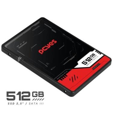 Imagem de Ssd pcyes py512 512gb sata iii 2,5" leitura 550mb/s escrita 400mb/s - 