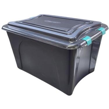 Imagem de Caixa Organizadora Grande 50L Cinza  - Plasvale