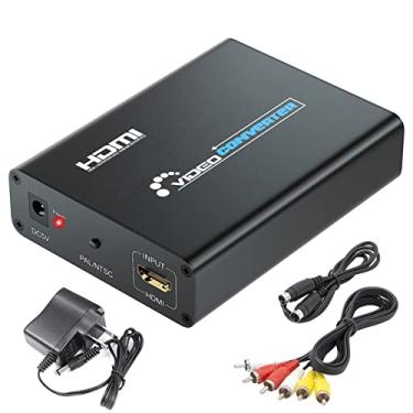 Imagem de SUNNATCH Conversor HDMI para S-Video, conversor HDMI para Svideo RCA, adaptador conversor de áudio e vídeo CVBS HDMI para AV composto inclui cabos RCA e S-Video