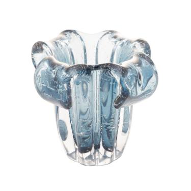 Imagem de Vaso Decorativo de Vidro Murano Italy Azul 16x15cm Wolff