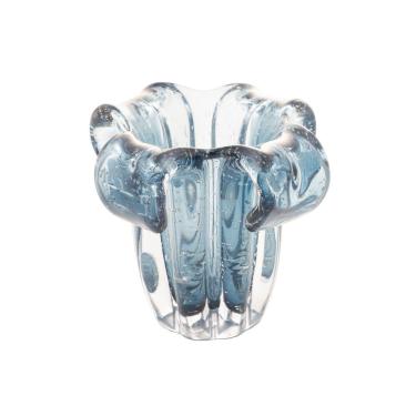 Imagem de Vaso Decorativo de Vidro Murano Italy Azul 13x10cm Wolff