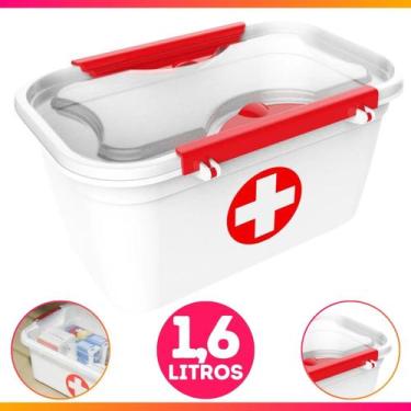 Imagem de Maleta Caixa Primeiros Socorros C/2 Travas 1,6 Litros - Uninjet