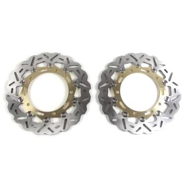 Imagem de 1 par de discos de freio dianteiros flutuantes compatíveis com Kawasaki Z900 2017-2022 ABS, Z900RS 18-22 CAFE', Ninja 650R EX650 17-22, Z650 ABS 17-22, Z650RS 20-22, peças de acessórios de motocicleta