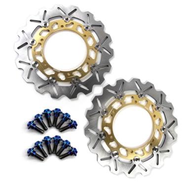 Imagem de Discos de freio dianteiros flutuantes com parafusos de montagem para Yamaha YZF600R THUNDERCAT 1996-2002, YZF R6 99-02, YZF600R THUNDERCAT 96-04, TDM 900 02-14, YZF R1 98-03, acessórios de motocicleta