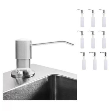 Imagem de Dispenser Dosador Embutir Kit 10 Unidades Sabonete Liquido Detergente 