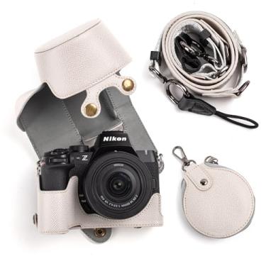 Imagem de MUZIRI KINOKOO Capa de couro PU para câmera Nikon Z50 II, capa protetora para câmera Nikon Z50 II/Z50II com lente DX 16-50 mm f/3.5~6.3 - capa removível com alça de ombro e bolso de armazenamento -