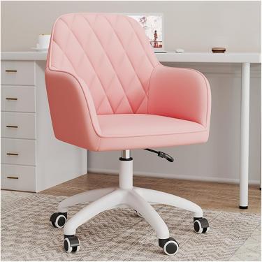 Imagem de Cadeira de mesa para escritório em casa cadeira de veludo com detalhes modernos cadeira de escritório estofada com rodas giratórias e poltrona de altura ajustável banco de estudo cadeira de trabalho